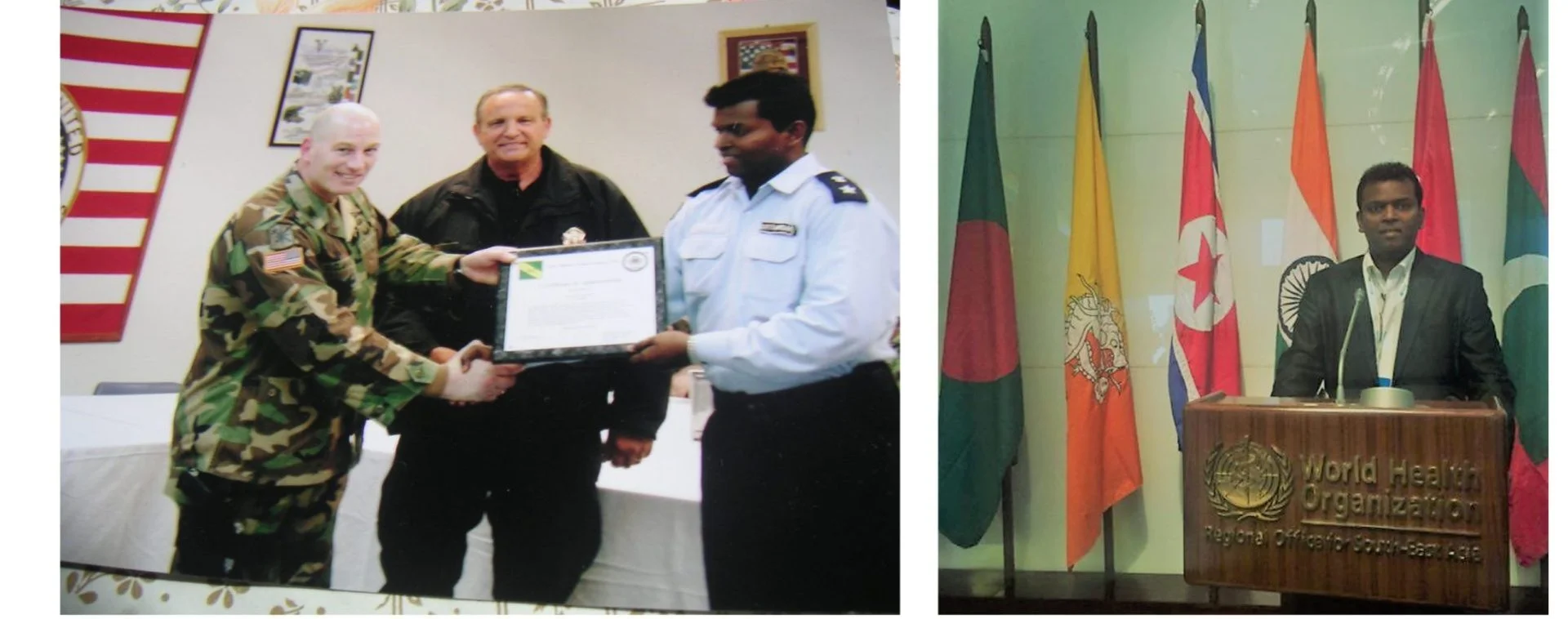 Receiving award for outstanding investigative support — United Nations Mission in Kosovo